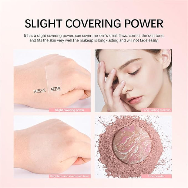 Go Ho Glow Balance Baked Foundation,Color Correcting Foundation,Light Foundation,01 Porcelain
