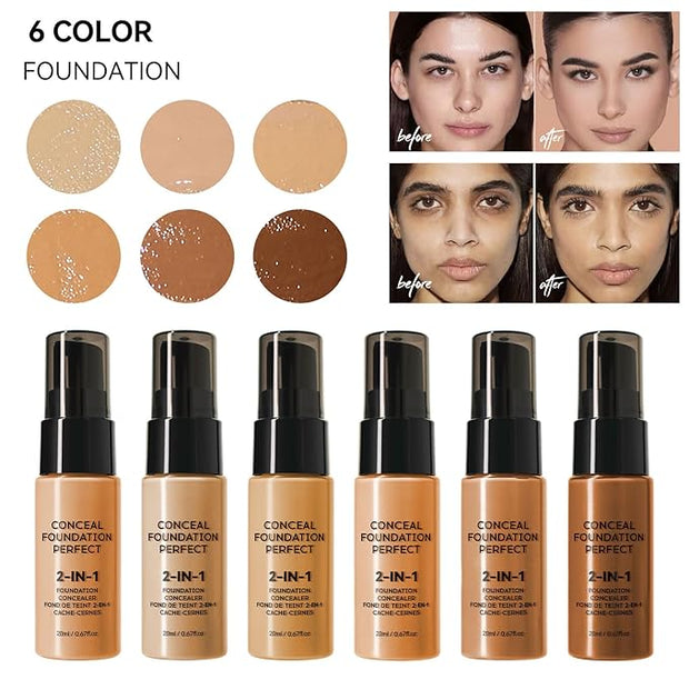 Flawless Liquid Coverage Foundation Long-Lasting Makeup Base Moisturizing