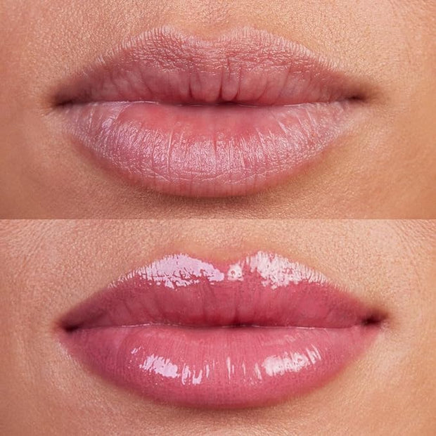 Kosas Wet Lip Oil Gloss - Hydrating Lip Plumping Treatment with Hyaluronic Acid & Peptides, Non-Sticky Finish (Malibu)