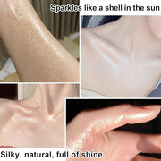 Glitter Powder Highlighter Makeup, Fairy Highlight Shimmer Body Pearl White)