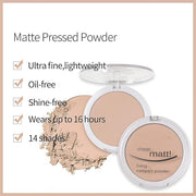 MAEPEOR Pressed Powder 8 Colors Oil Control Matte Buff Beige)