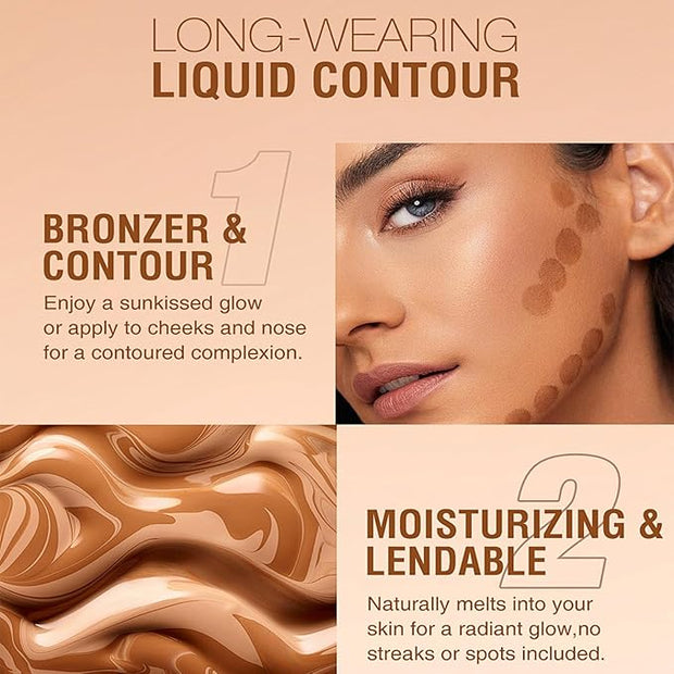 Glow Contour Face Bronzer Highlighter Illuminator Oil Liquid