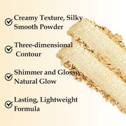 Boobeen Face Highlighter Makeup Palette Baked Highlighter Powder Natural Glow