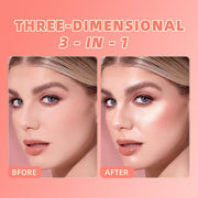 3 in 1 Contour Highlighter Blush Makeup Palette
