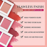 Coral Blush for Cheeks, Highly Pigmented Powder Cream Free (07#)