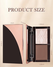 Matte Blush Powder Palette-2Colors Cruelty-Free Buildable Facial Cheek for Women-04