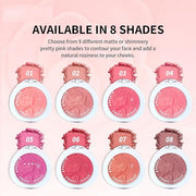 MAEPEOR Matte Face Blush 8 Colors Lightweight Natural (Color 07)
