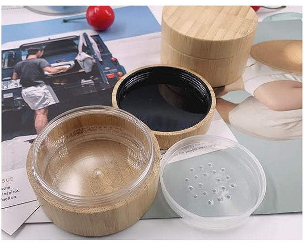 1Pcs /1Oz Empty Loose Powder Container and 1Pcs Powder Brush 30ml