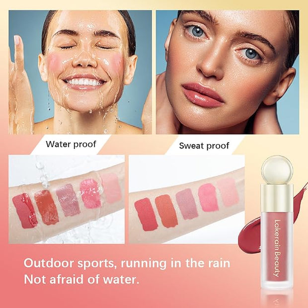 Liquid Blush, Natural Matte Finish Looking, Dewy Cheek Red 04)