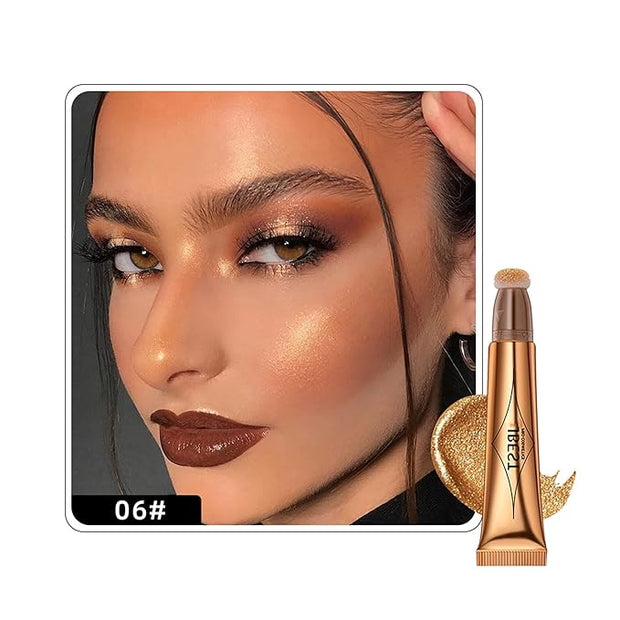 MAEPEOR Liquid Highlighter Stick Golden Cream Liquid Highlighter (6# Golden)