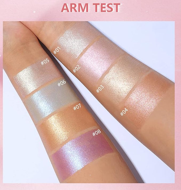 MAEPEOR Face Highlighter Palette 8 Colors Smooth Shimmer (inger Color) 04 G