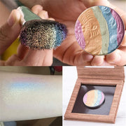 Pro 6 Colors 3D Baked Rainbow Highlighter Eyeshadow Unicorn Blush