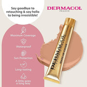 Dermacol - Full Coverage Foundation, Liquid Makeup Matte Shade 225 30g