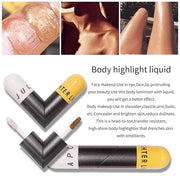 AKARY Liquid Highlighter Makeup for Face Body, Contour Warm Brown)