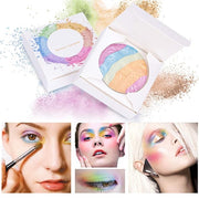 Pro 6 Colors 3D Baked Rainbow Highlighter Eyeshadow Unicorn Blush