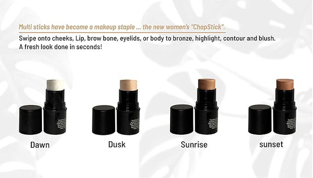 Natural Organic Multi Cream Sticks, Highlighter and Bronzers 0.. (Sunrise) 18 oz