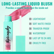 Liquid Blush, Soft Moisturizing Matte Blush, Blendable Face 03 Peachy-Pink