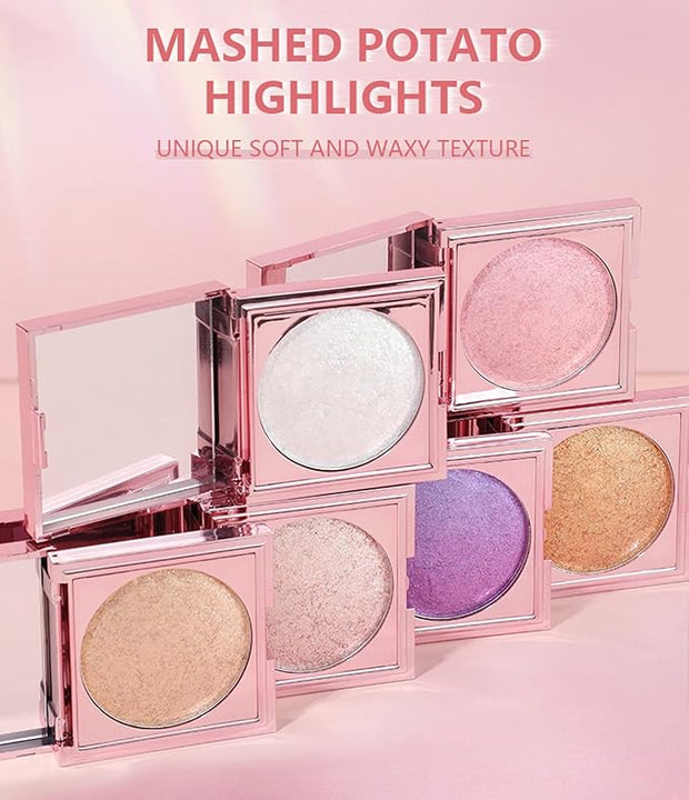 MAEPEOR Face Highlighter Palette 8 Colors Smooth Shimmer (inger Color) 04 G