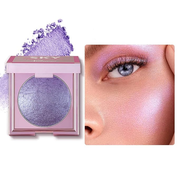 MAEPEOR Face Highlighter Palette 8 Colors Smooth Shimmer (08 Purple)