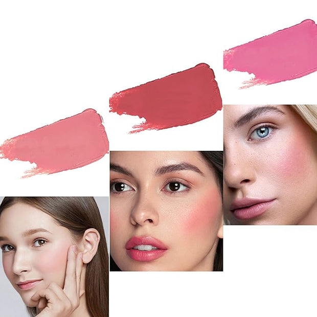 Blush Stick Set Matte Cream Blush Stick for (Set 01)