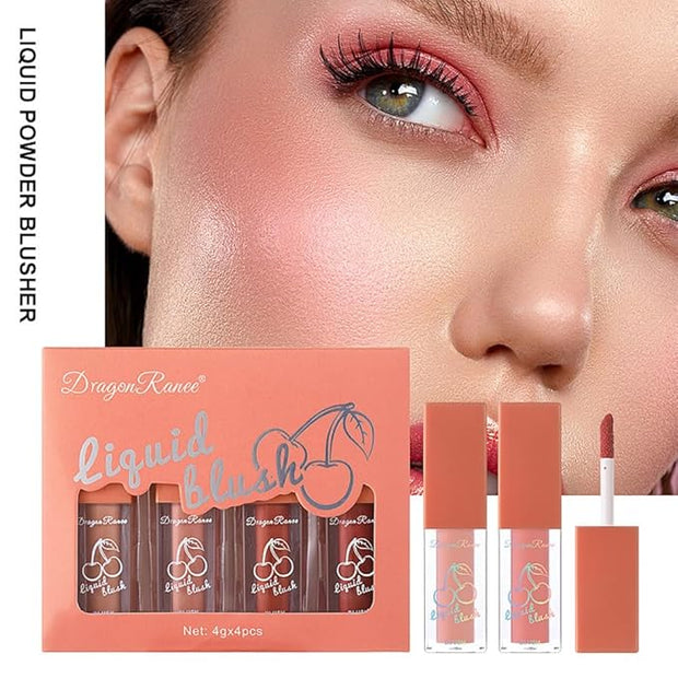 Liquid Blush 4Pcs Set Makeup for Cheeks Matte