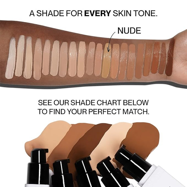 HIDE PREMIUM Liquid Foundation, Multi-Use Waterproof Foundation, Medium/Full 1 fl oz