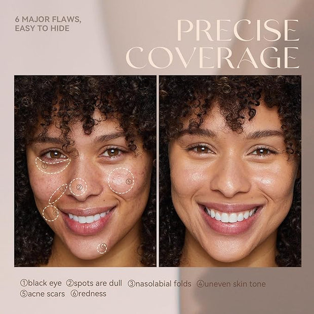 Matte Liquid Foundation Makeup,24 HR Oil Control Concealer (06#, ) 31g