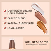 Mysense Liquid Highlighter Beauty Wand,Highlight Bronzer Stick with Highlighter-Pearl White