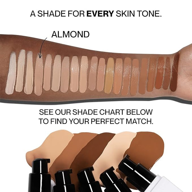 HIDE PREMIUM Liquid Foundation, Multi-Use Waterproof Foundation, Medium/Full 1 fl oz