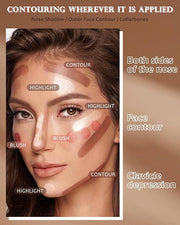 Face Contour Glitter Highlighter Powder Palette-2 in 1 for Women-01