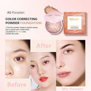 Go Ho Glow Balance Baked Foundation,Color Correcting Foundation,Light Foundation,01 Porcelain