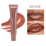 MAEPEOR Lip Glowy Balm 5 Colors Plumping Hydrating Lip Butter Balm and Nourishing Lip Care Lip Treatment Glossy Finish Non-sticky Tinted Lip Balm (02 Toast)