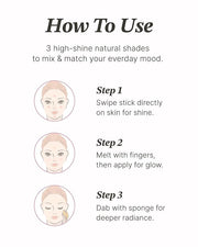 Glint Stick Highlighter (Rosy Moon, 0.) - Multi-Use Nose, Lips. 24oz