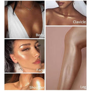 AKARY Liquid Highlighter Makeup for Face Body, Contour Warm Brown)