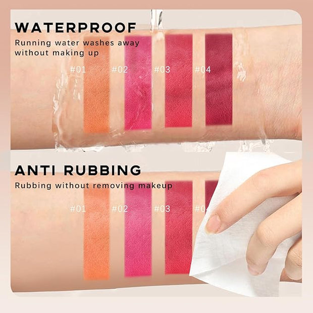 Lip Stain Marker,Nude Orange Lip Tint Stain Pen Orange
