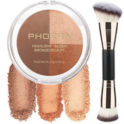 PHOERA Contour Palette,Shades with Highlighter & Bronzer & Makeup (#003)