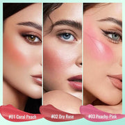 Liquid Blush, Soft Moisturizing Matte Blush, Blendable Face Coral Peach