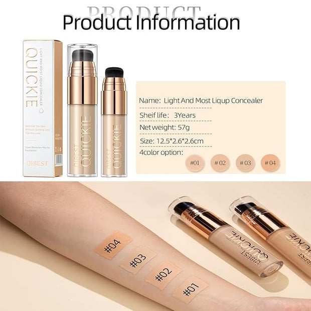 Stay Matte Liquid Foundation Concealer, Silky, Mist, Moisturizing, Types (#02)