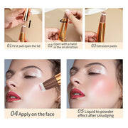 Contour Beauty Wand,Liquid Highlighter Makeup Wand, Face Blush White Highlight