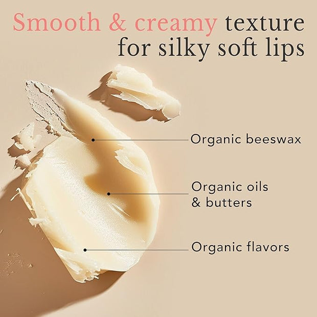 Organic Lip Balm - 4 Pack Unflavored Organic Gift Ideas