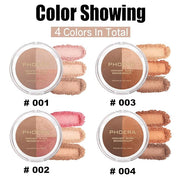 PHOERA Foundation, PHOERA Contour Palette,Shades with Highlighter & #001 Contour/Porcelain+#001)