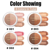 PHOERA Foundation, PHOERA Contour Palette,Shades with Highlighter & #002 Contour/Nude+#002)