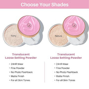FV Translucent Loose Face Powder, Long Lasting & 0.35oz
