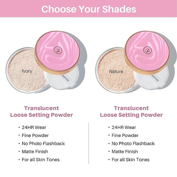 FV Translucent Loose Face Powder, Long Lasting & 0.35oz