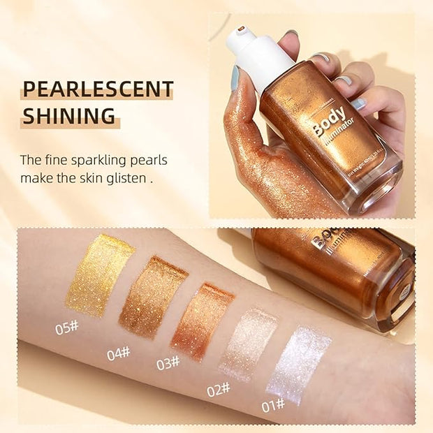 Moisturizing Body Luminizers 5 Colors Smooth and Shimmer Glistening Bronze) 40ml