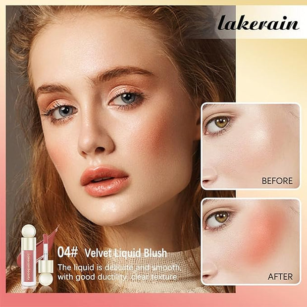 Liquid Blush, Natural Matte Velvet Finish, Soft Cream Coral Red)