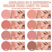 8 Colors Blush Palette,Shimmer Silky Matte Blush Powder