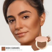 Oulac Matte Bronzer Powder Face Makeup with Mirror Cruelty-Free BS04