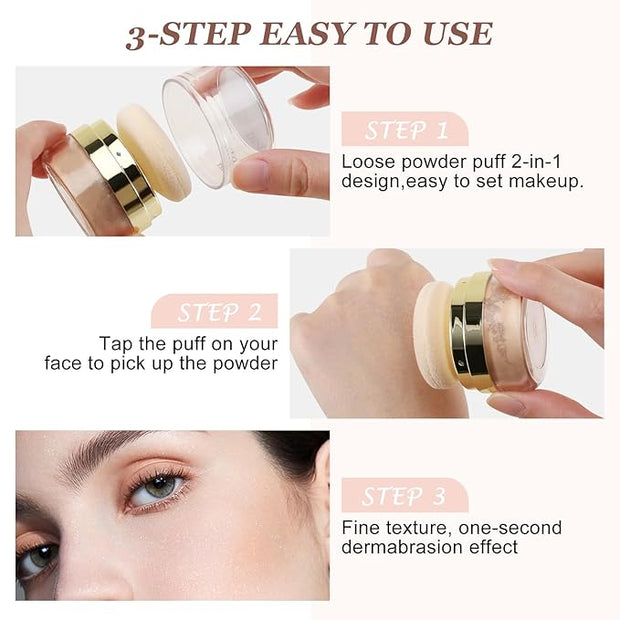 Boobeen Setting Powder, Lightweight Oil Control Loose Setting