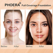 PHOERA Foundation, PHOERA Matte Liquid Foundation,PHOERA Makeup for Warm peach*2) 30ml